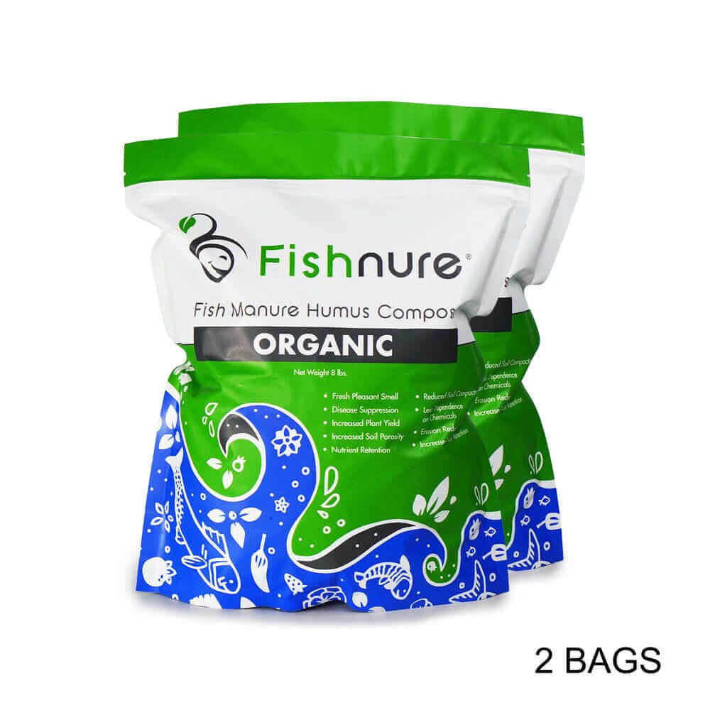 Fishnure 16lb sustainably sourced odorless organic humus compost fertilizer