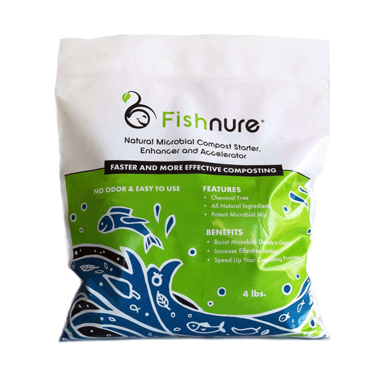 Fishnure 4 pounds Natural Microbial Compost Starter, Enhancer and Accelerator